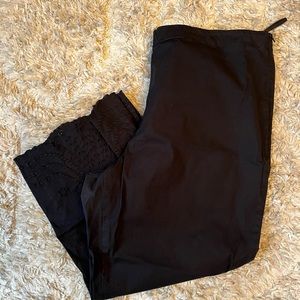 GAP Black Women's Pants with Eyelet Hem